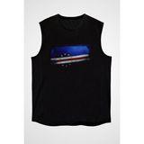 Darkhane Cape Verde Siyah Unisex Kolsuz Tişört Kesik Kol T-Shirt - 001-Siyah - XS