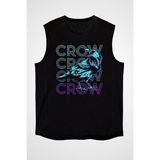 Darkhane Crow Karga Siyah Unisex Kolsuz Tişört Kesik Kol T-Shirt - 001-Siyah - 2XL