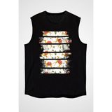 Darkhane Develer Siyah Unisex Kolsuz Tişört Kesik Kol T-Shirt - 001-Siyah