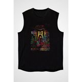 Darkhane Diş Diyagramı Diş Hekimi Siyah Unisex Kolsuz Tişört Kesik Kol T-Shirt - 001-Siyah - XL