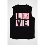 Darkhane Domuzcuk Sevgisi Siyah Unisex Kolsuz Tişört Kesik Kol T-Shirt - 001-Siyah