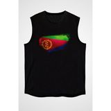 Darkhane Eritre - Eritrea Siyah Unisex Kolsuz Tişört Kesik Kol T-Shirt - 001-Siyah