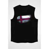 Darkhane Faroe Adaları - Faroe Islands Siyah Unisex Kolsuz Tişört Kesik Kol T-Shirt - 001-Siyah