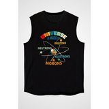 Darkhane Fizikçi Siyah Unisex Kolsuz Tişört Kesik Kol T-Shirt - 001-Siyah