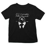 Darkhane Fotoğraf Makinesi Siyah Unisex Çocuk Tişört T-Shirt - 001-Siyah - 11 - 12 Yaş