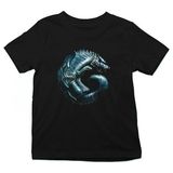 Darkhane Göktürk Bozkurt Siyah Unisex Çocuk Tişört T-Shirt - 001-Siyah - 7 - 8 Yaş