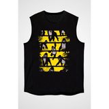 Darkhane Goril Siyah Unisex Kolsuz Tişört Kesik Kol T-Shirt - 001-Siyah - M