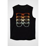 Darkhane Gözlükçü Siyah Unisex Kolsuz Tişört Kesik Kol T-Shirt - 001-Siyah - XL