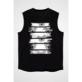Darkhane Gri Sevimli Koala Siyah Unisex Kolsuz Tişört Kesik Kol T-Shirt - 001-Siyah - 2XL