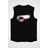 Darkhane Grönland - Greenland Siyah Unisex Kolsuz Tişört Kesik Kol T-Shirt - 001-Siyah - M