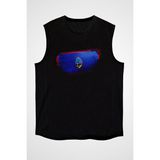 Darkhane Guam Siyah Unisex Kolsuz Tişört Kesik Kol T-Shirt - 001-Siyah - 2XL