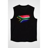 Darkhane Güney Afrika - South Africa Siyah Unisex Kolsuz Tişört Kesik Kol T-Shirt - 001-Siyah - XS