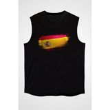 Darkhane Ispanya - Spain Siyah Unisex Kolsuz Tişört Kesik Kol T-Shirt - 001-Siyah - M