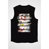 Darkhane Istakoz Siyah Unisex Kolsuz Tişört Kesik Kol T-Shirt - 001-Siyah - 2XL
