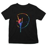 Darkhane Jimnastikçi Siyah Unisex Çocuk Tişört T-Shirt - 001-Siyah - 5 - 6 Yaş