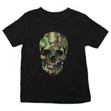 Darkhane Kamuflaj Asker Kurukafa Siyah Unisex Çocuk Tişört T-Shirt - 001-Siyah - 1 - 2 Yaş