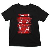 Darkhane Kar Tanesi Geyik Siyah Unisex Çocuk Tişört T-Shirt - 001-Siyah - 1 - 2 Yaş