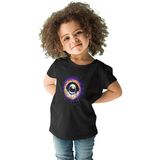 Darkhane Kara Delikten Bakan Astronot Siyah Unisex Çocuk Tişört T-Shirt - 001-Siyah - 5 - 6 Yaş