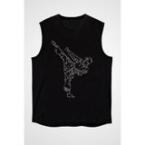 Darkhane Karateci Siyah Unisex Kolsuz Tişört Kesik Kol T-Shirt - 001-Siyah - 2XL
