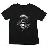 Darkhane Kaskı Parçalanan Pilot Siyah Unisex Çocuk Tişört T-Shirt - 001-Siyah - 11 - 12 Yaş