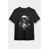 Darkhane Kaskı Parçalanan Pilot Siyah Unisex Tişört T-Shirt - 001-Siyah