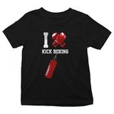 Darkhane Kick Boks Siyah Unisex Çocuk Tişört T-Shirt - 001-Siyah - 3 - 4 Yaş