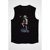 Darkhane Kick Boks Siyah Unisex Kolsuz Tişört Kesik Kol T-Shirt - 001-Siyah - 2XL