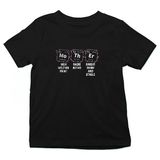 Darkhane Kimya Periyodik Tablo Anne Siyah Unisex Çocuk Tişört T-Shirt - 001-Siyah - 7 - 8 Yaş