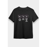 Darkhane Kimya Periyodik Tablo Anne Siyah Unisex Tişört T-Shirt - 001-Siyah - XL