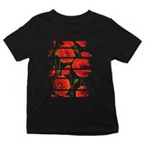 Darkhane Kırmızı Gelincik Uğur Böceği Siyah Unisex Çocuk Tişört T-Shirt - 001-Siyah - 3 - 4 Yaş