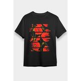 Darkhane Kırmızı Gelincik Uğur Böceği Siyah Unisex Tişört T-Shirt - 001-Siyah