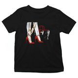 Darkhane Kırmızı Stiletto ve Çanta Fashion Siyah Unisex Çocuk Tişört T-Shirt - 001-Siyah - 11 - 12 Yaş