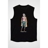 Darkhane Kış Mevsimi Paltolu Kız Siyah Unisex Kolsuz Tişört Kesik Kol T-Shirt - 001-Siyah - XL