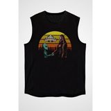 Darkhane Kocaayak ve Alien Siyah Unisex Kolsuz Tişört Kesik Kol T-Shirt - 001-Siyah
