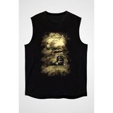 Darkhane Korsan Gemisi Siyah Unisex Kolsuz Tişört Kesik Kol T-Shirt - 001-Siyah - XL