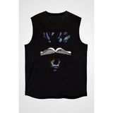Darkhane Kreatif Kitap Tasarım Siyah Unisex Kolsuz Tişört Kesik Kol T-Shirt - 001-Siyah - 2XL