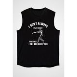 Darkhane Kriket Siyah Unisex Kolsuz Kesik Kol T-Shirt - 001-Siyah