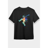 Darkhane Kriket Siyah Unisex Tişört T-Shirt - 001-Siyah - M