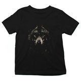 Darkhane Kurt Siyah Unisex Çocuk Tişört T-Shirt - 001-Siyah - 3 - 4 Yaş