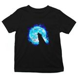 Darkhane Kurt Siyah Unisex Çocuk Tişört T-Shirt - 001-Siyah - 5 - 6 Yaş