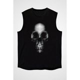 Darkhane Kurukafa Siyah Unisex Kolsuz Tişört Kesik Kol T-Shirt - 001-Siyah - M
