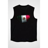 Darkhane Meksika - Mexico Siyah Unisex Kolsuz Tişört Kesik Kol T-Shirt - 001-Siyah