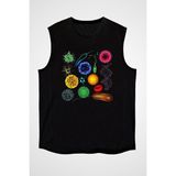 Darkhane Mikrobiyolog Siyah Unisex Kolsuz Tişört Kesik Kol T-Shirt - 001-Siyah - 2XL