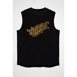 Darkhane Muay Thai Siyah Unisex Kolsuz Tişört Kesik Kol T-Shirt - 001-Siyah - XL