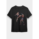 Darkhane Muay Thai Siyah Unisex Tişört T-Shirt - 001-Siyah - L