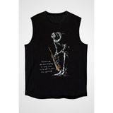Darkhane Müzisyen Siyah Unisex Kolsuz Tişört Kesik Kol T-Shirt - 001-Siyah - XS