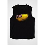 Darkhane Niue Siyah Unisex Kolsuz Tişört Kesik Kol T-Shirt - 001-Siyah - M