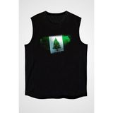 Darkhane Norfolk Adası - Norfolk Island Siyah Unisex Kolsuz Tişört Kesik Kol T-Shirt - 001-Siyah - 2XL