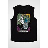 Darkhane Oğlak Burcu Siyah Unisex Kolsuz Tişört Kesik Kol T-Shirt - 001-Siyah - M