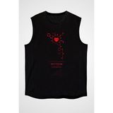 Darkhane Oksitosin Molekülü Siyah Unisex Kolsuz Tişört Kesik Kol T-Shirt - 001-Siyah - XL